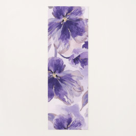Esterilla De Yoga Flores de Acuarela de Violetas Florecidas Pintadas