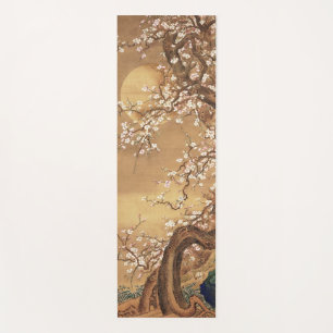 Esterilla De Yoga Flores de ciruelas antiguas japonesas a la luz de