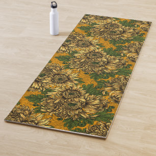 Esterilla De Yoga Flores de crisantemo amarillo
