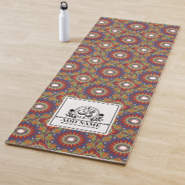 Esterilla De Yoga Flores de Mandala monograma letra A personalizada