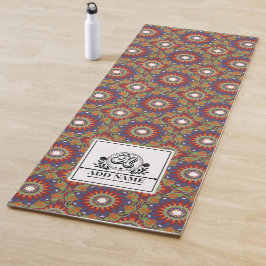 Esterilla De Yoga Flores de Mandala monograma letra M