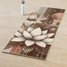 Flores Modernas De Lotus En Sepia