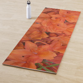 Esterilla De Yoga flores naranjas