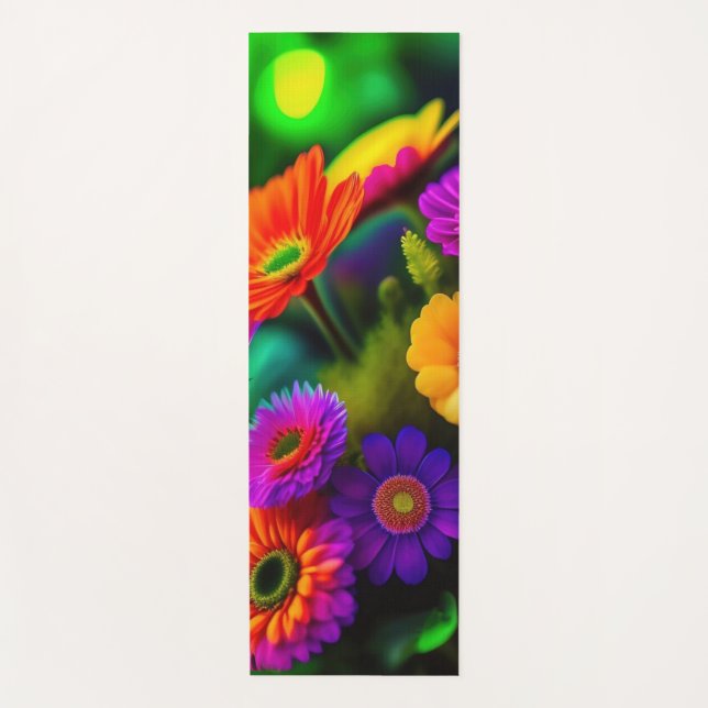 Esterilla De Yoga Flores por todas partes (Anverso)