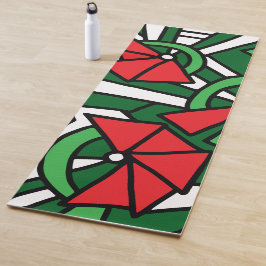 Esterilla De Yoga Flores rojas Doodle Art