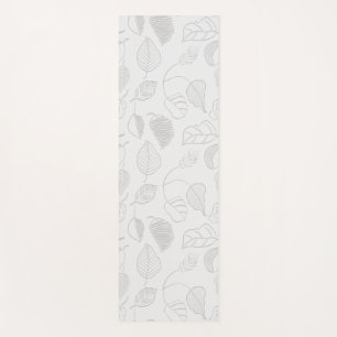 Esterilla De Yoga Flujo Monocromático Lightleaf Ceniza Gris Blanco F