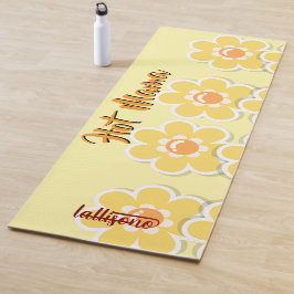 Esterilla De Yoga fondo amarillo mágico nombre Personalizado