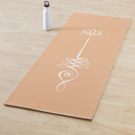 Esterilla De Yoga Fondo Liso Unalome - Alfombra de Yoga Melocotón +
