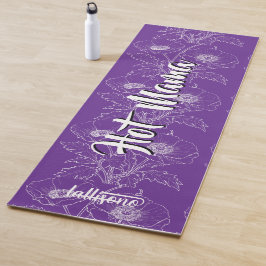 Esterilla De Yoga Fondo mágico morado nombre Personalizado 
