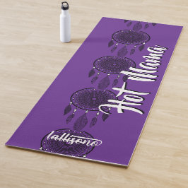 Esterilla De Yoga Fondo Mágico Morado Nombre Personalizado & Imag