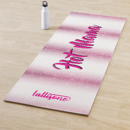 Esterilla De Yoga Fondo mágico rosa nombre Personalizado 
