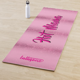 Esterilla De Yoga Fondo mágico rosa nombre Personalizado 