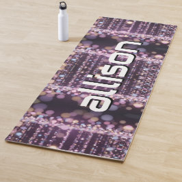 Esterilla De Yoga Fondo mágico rosa nombre Personalizado 