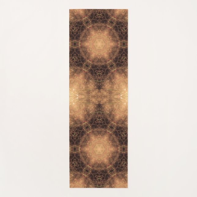 Esterilla De Yoga Fondo negro mágico Naranja kenidoscopo (Anverso)