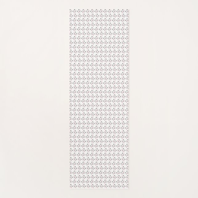 Esterilla De Yoga Fondo transparente del patrón de gato corto (Anverso)