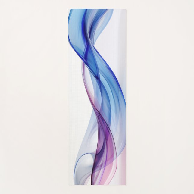 Esterilla De Yoga Formas fluidas azules y moradas (Anverso)