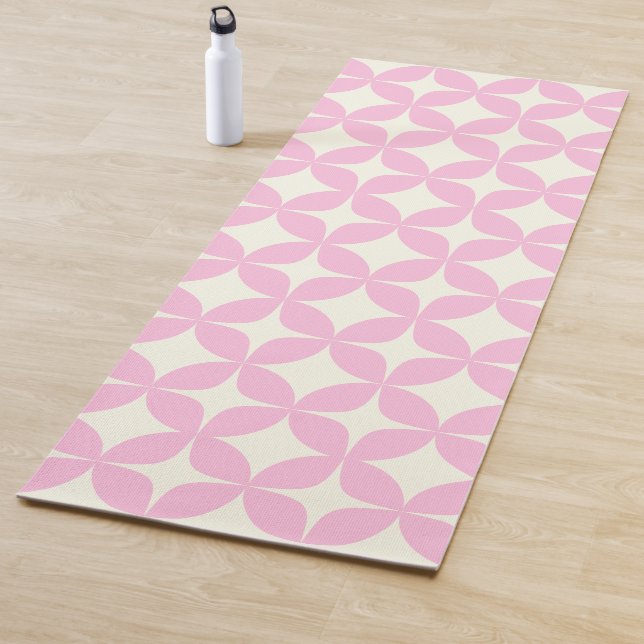 Esterilla De Yoga Formas geométricas retro rosadas cúpulas Patrón de (In situ)