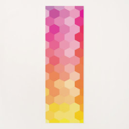 Esterilla De Yoga Formas para hexágonos geométricos Amarillo rosa