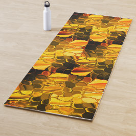 Esterilla De Yoga Formas redondeadas en color dorado, brillante muy