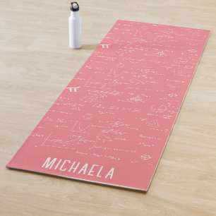 Esterilla De Yoga Fórmulas Matemáticas Rosadas Lindas Personalizadas