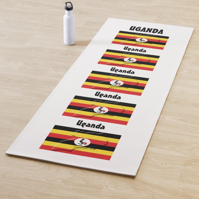 Esterilla De Yoga Foto personalizado BANDERA DE UGANDA (In situ)