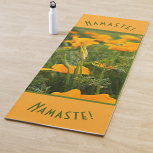 Esterilla De Yoga Fotografía anaranjada del remiendo de la amapola