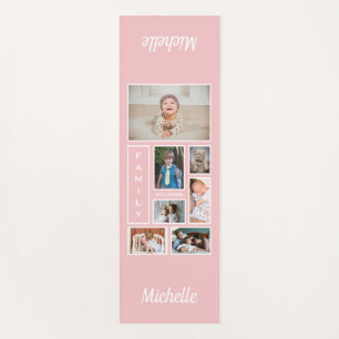 Esterilla De Yoga Fotos de la familia Coral Pink personalizadas
