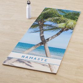 Esterilla De Yoga Fotos Personalizadas de Palmeras en Playa Tropical