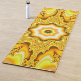 Esterilla De Yoga Fractal de la estrella del oro