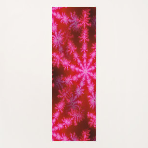 Esterilla De Yoga Fractal Psicodélico Magenta Starburst Pink