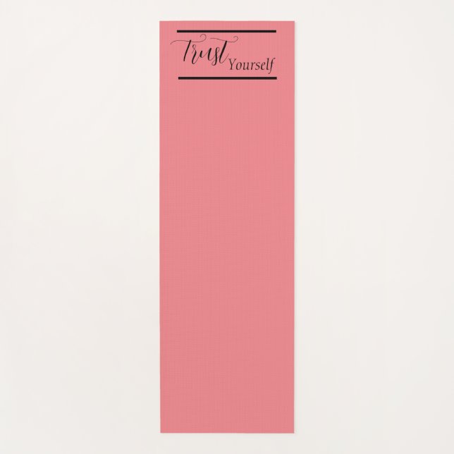 Esterilla De Yoga Frase de 'Confiar en ti mismo' con letra negra (Anverso)