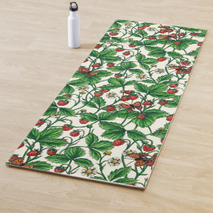 Esterilla De Yoga Fresas silvestres en blanco roto
