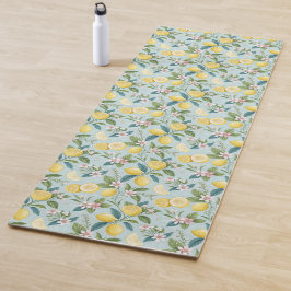 Esterilla De Yoga Fresh Lemon Floral Botanical Pattern 