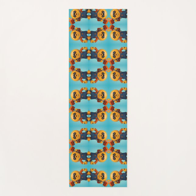 Esterilla De Yoga Fröhlicher Baumeister – Gelber Held mit Hammer   (Anverso)