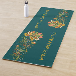 Esterilla De Yoga Fronteras de zarcillos de poder floral retro 1 + t