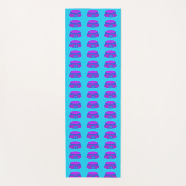 Esterilla De Yoga Fun Popcorn Anime Futurista Space Cyber Mall (Anverso)