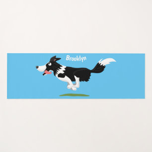 Esterilla De Yoga Funny Border Collie perro corriendo personalizado