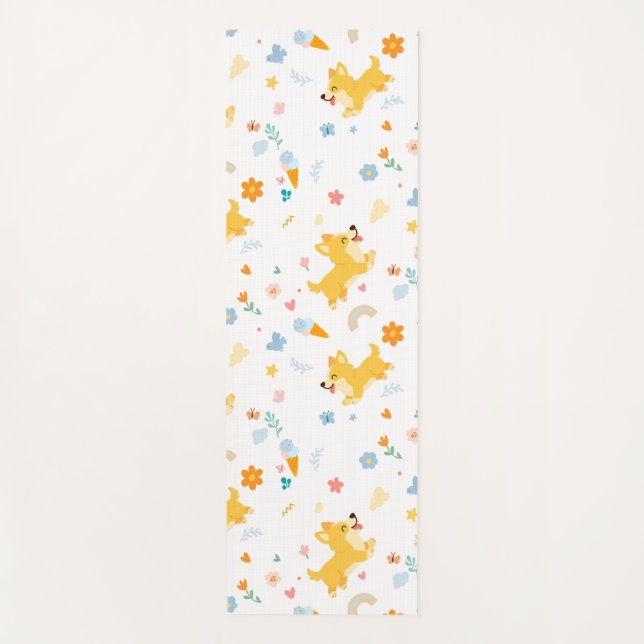 Esterilla De Yoga funny cartoon corgis dogs (Anverso)