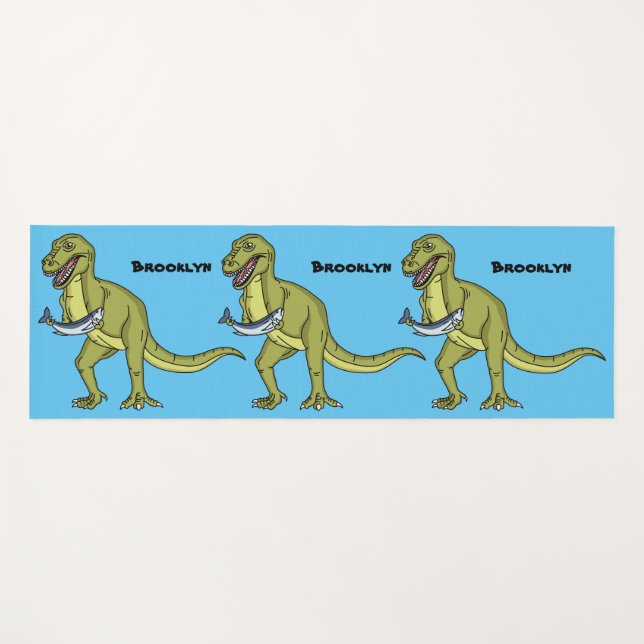 Esterilla De Yoga Funny T rex dinosaur ilustracion (Anverso (horizontal))