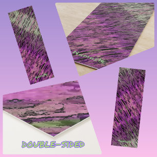 Esterilla De Yoga Fuschia rosa morado y verde abstracto yoga mate