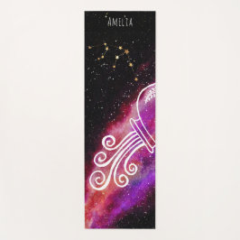Esterilla De Yoga Galaxy Aquarius Constellation Zodiac Personalizado