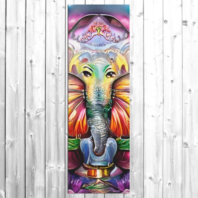 Esterilla De Yoga Ganesh Hindu India Elephant Bright Psychedelic (Subido por el creador)