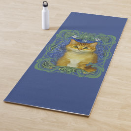 Esterilla De Yoga Gatito lindo en estilo Art Nouveau vintage