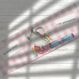 Esterilla De Yoga Gato acuarela con bolas en la verificación de búfa