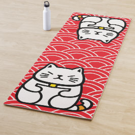 Esterilla De Yoga Gato afortunado japonés o Maneki-Neko