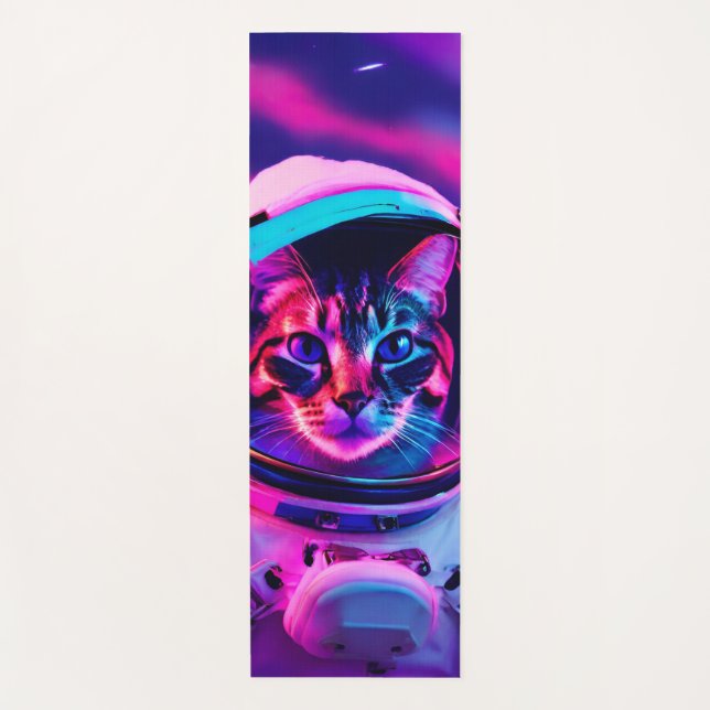 Esterilla De Yoga gato astronauta (Anverso)