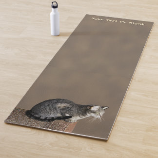 Esterilla De Yoga Gato atigrado gris ahumado