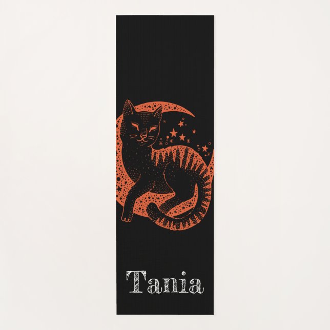 Esterilla De Yoga Gato en la luna (Anverso)