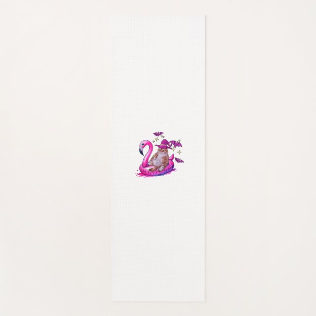 Esterilla De Yoga Gato En Una Piscina Divertido Tembloroso Verano Su (Anverso)