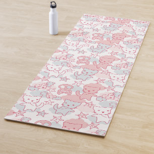 Esterilla De Yoga Gato Gótico Cráneo Estilo Japonés Kawaii Corazón N